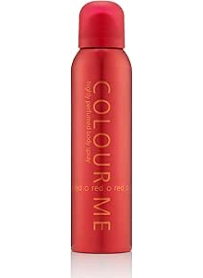 كولور مي عطر بخاخ للجسم للنساء أحمر، 150 مل - Image 1